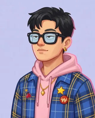 안경 쓴 개미 캐릭터